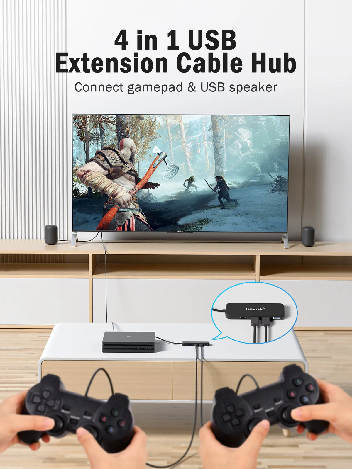 Lemorele USB C HUB 4 in 1【#TC41】