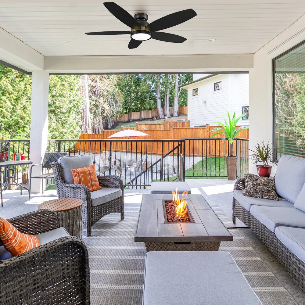 Levi Low Profile Smart Ceiling Fan with Light Remote Outdoor/indoor 48"