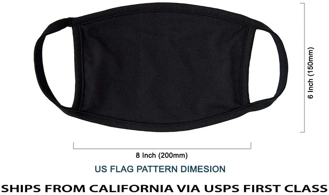 Made in USA (3 White), 1 US Flag (Made in Guatemala), Washable Reusable Cloth Face Mask Protection Double Layer Covering (in Stock 2-5 Days DELIVERY) - 4 Pack