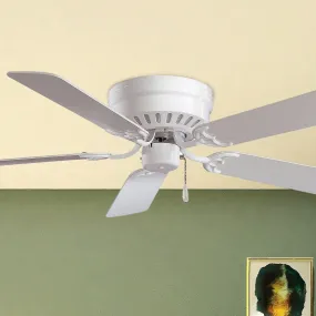 Mesa 52" White Flush Mount Ceiling Fan with Pull Chain