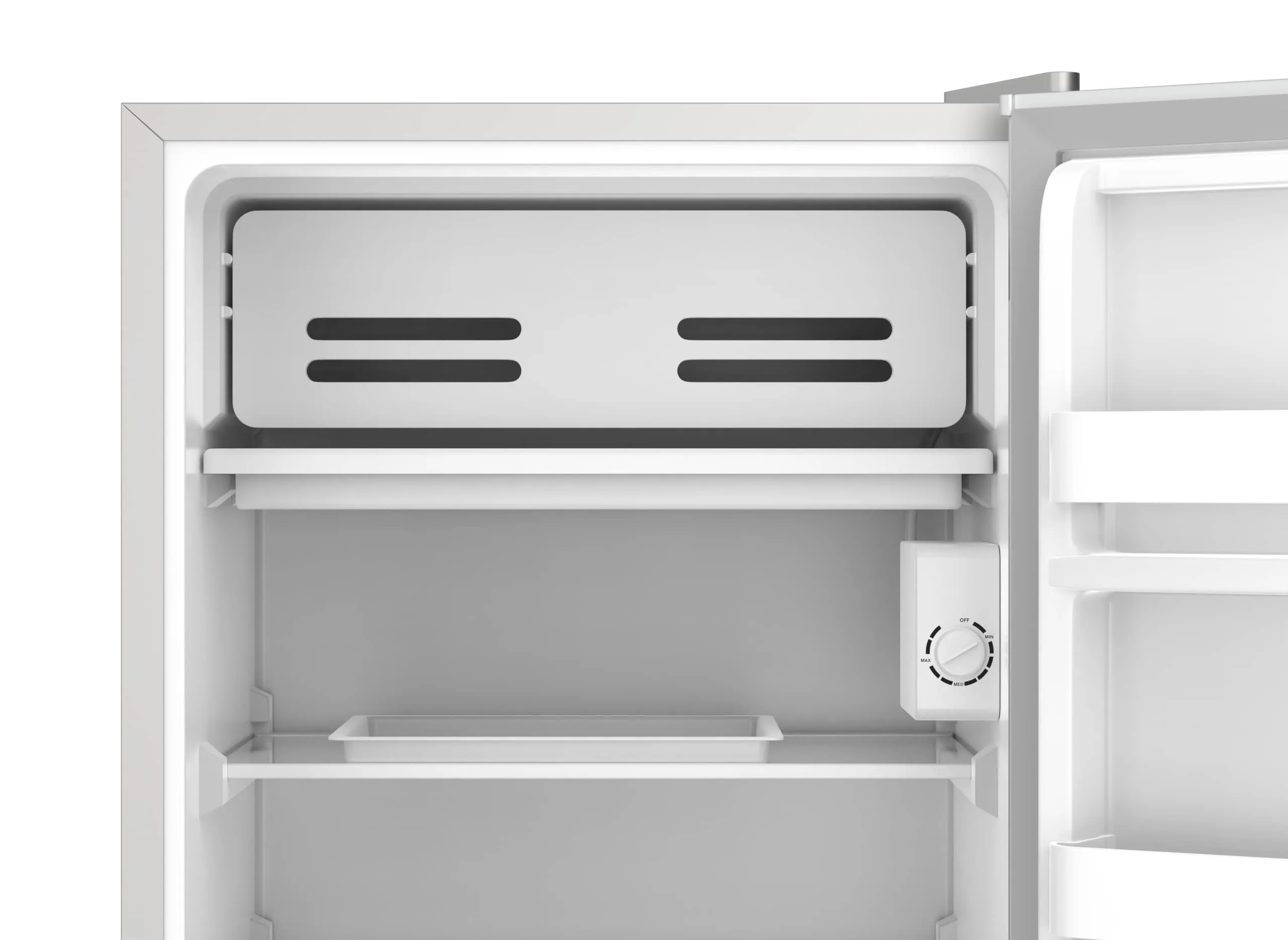 Midea 120L Single Door Refrigerator with Separate Chiller Compartment, 2L Bottle Holder, Adjustable Legs, 5 Year Compressor Warranty, Mini Fridge for Kitchen, Bedroom, Office & Bar, MDRD133FGE
