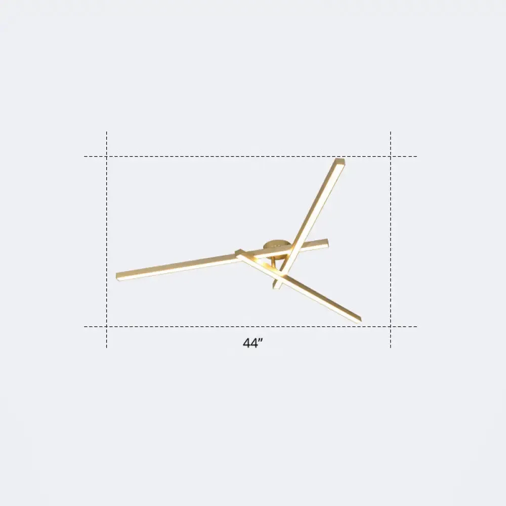 Minimalistic Acrylic LED Ceiling Mount Lamp for Living Room: Radial Flush Light Fixture