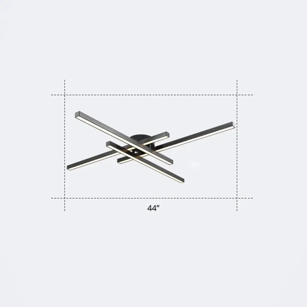 Minimalistic Acrylic LED Ceiling Mount Lamp for Living Room: Radial Flush Light Fixture