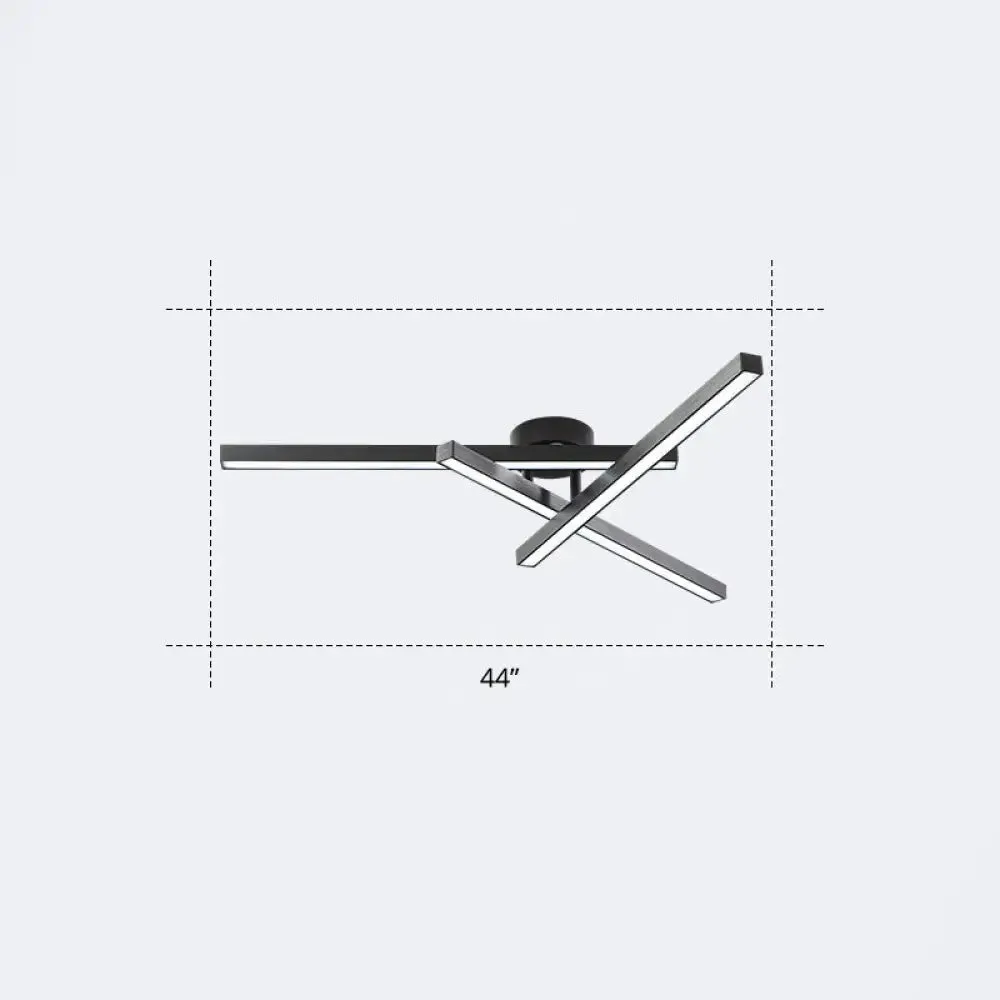 Minimalistic Acrylic LED Ceiling Mount Lamp for Living Room: Radial Flush Light Fixture