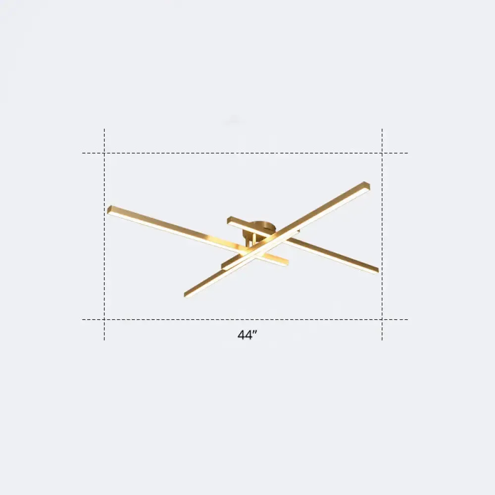Minimalistic Acrylic LED Ceiling Mount Lamp for Living Room: Radial Flush Light Fixture