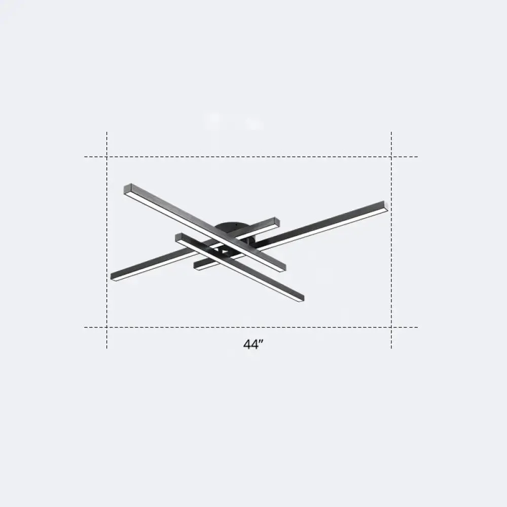 Minimalistic Acrylic LED Ceiling Mount Lamp for Living Room: Radial Flush Light Fixture