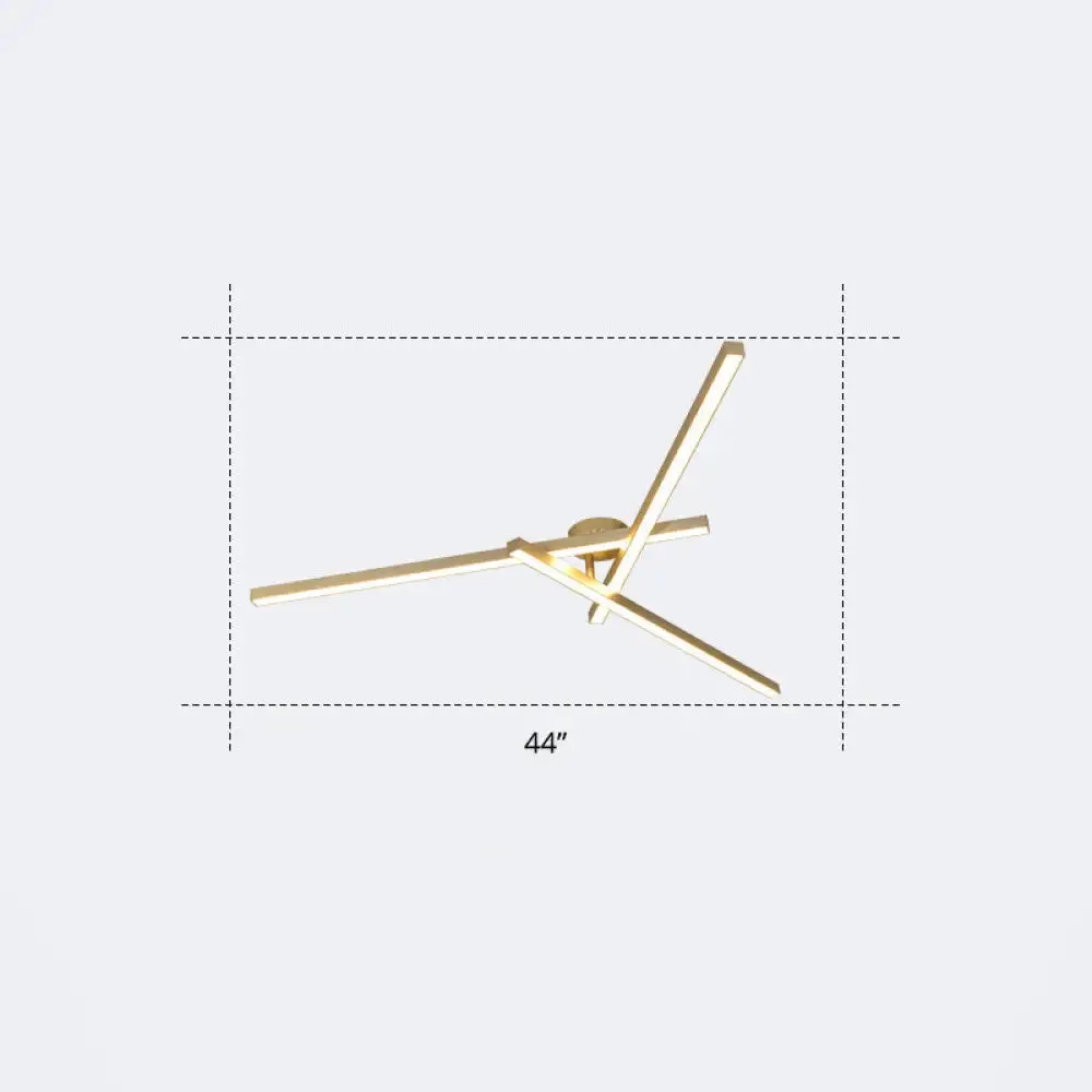 Minimalistic Acrylic LED Ceiling Mount Lamp for Living Room: Radial Flush Light Fixture