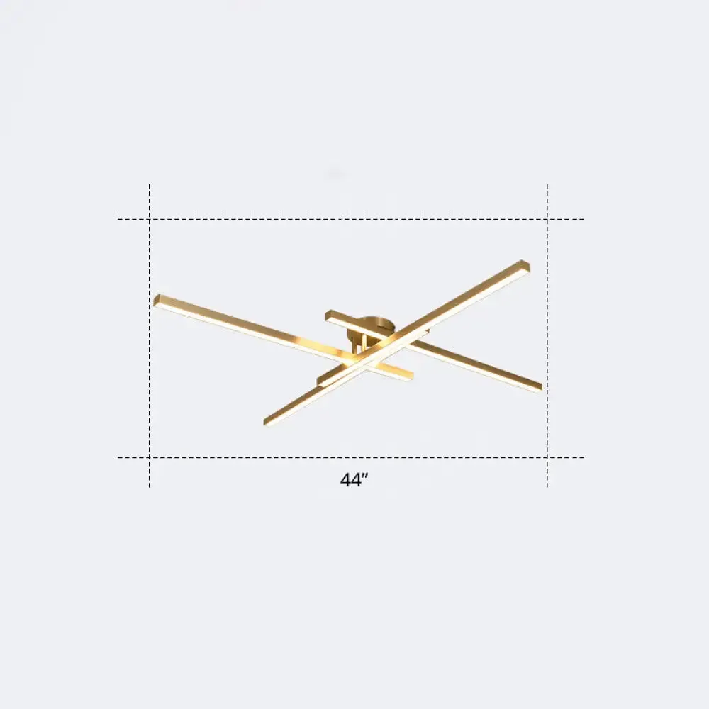 Minimalistic Acrylic LED Ceiling Mount Lamp for Living Room: Radial Flush Light Fixture