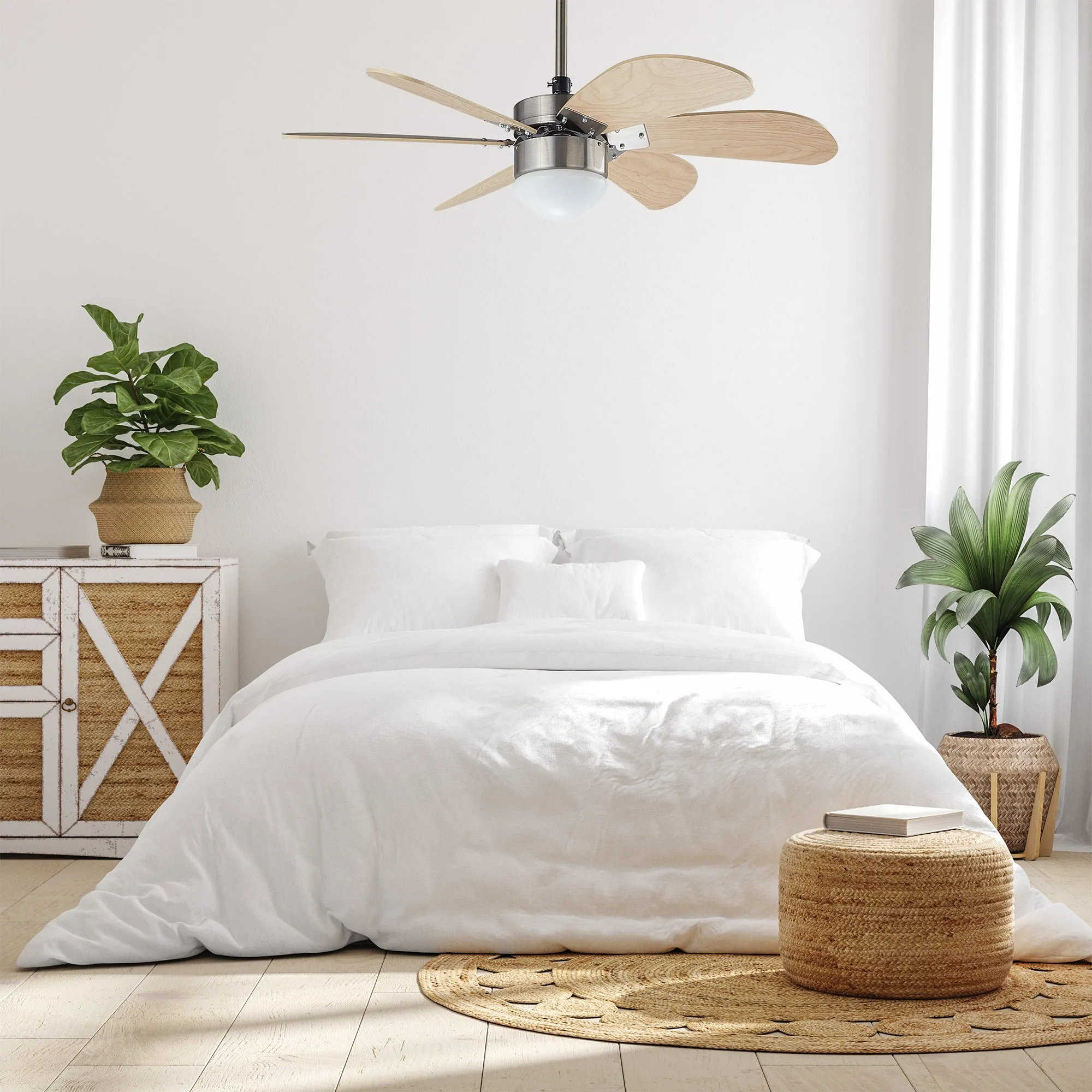 Minimus Smart Ceiling Fan with Light and wall switch 38 icnh