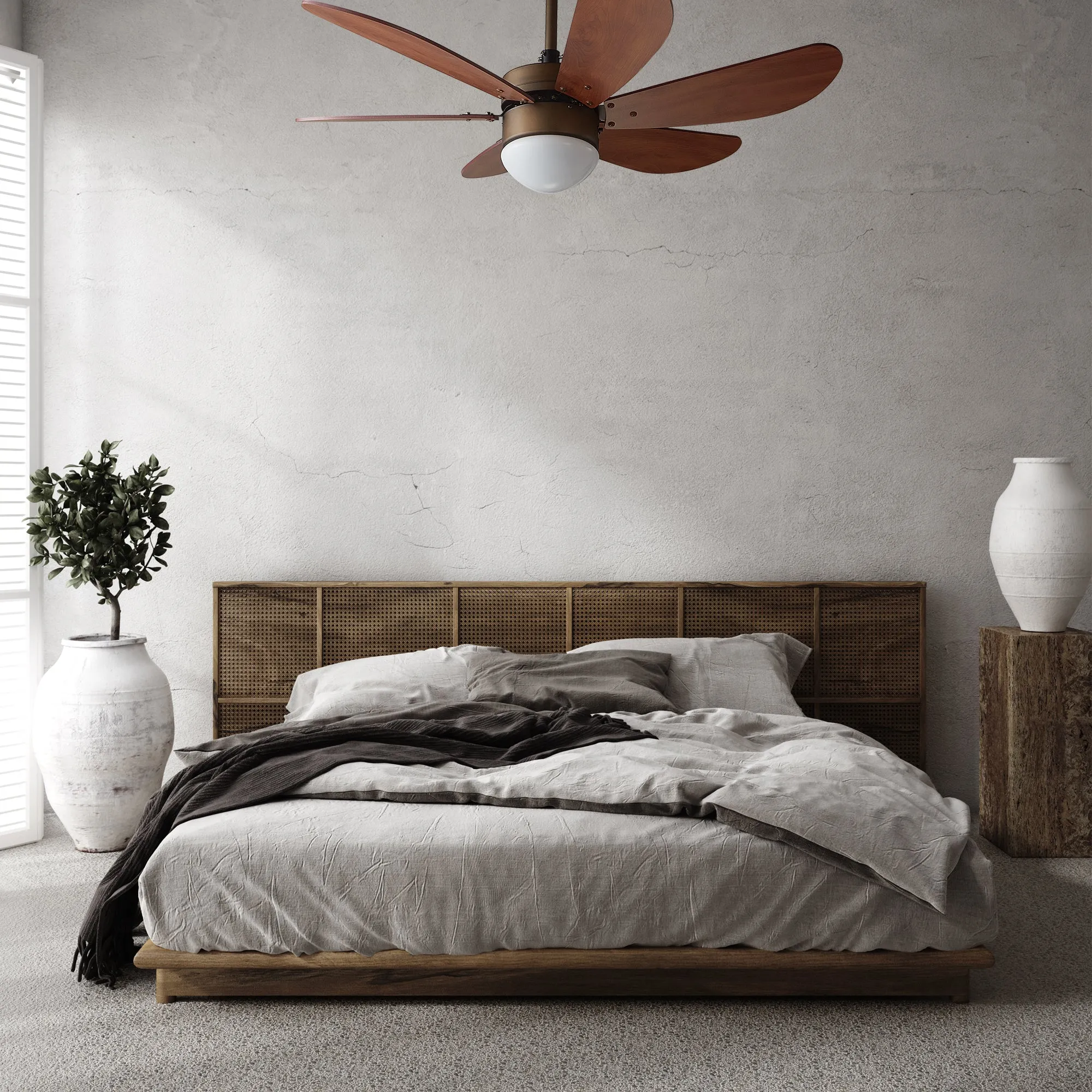 Minimus Smart Ceiling Fan with Light and wall switch 38 icnh