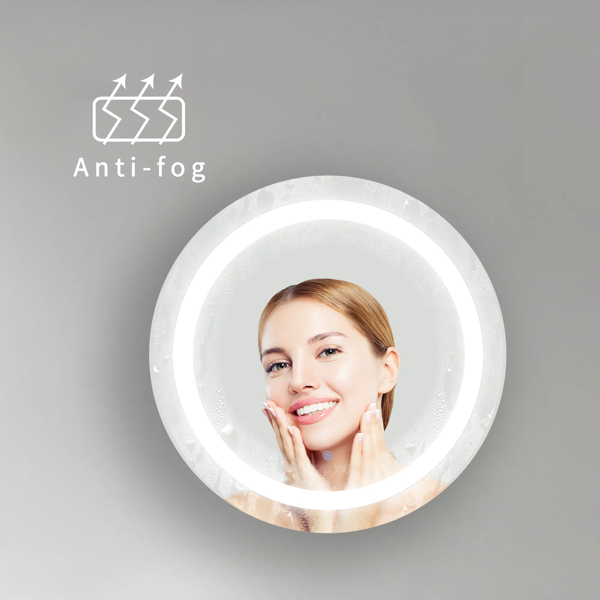 MIRPLUS 30'' Round LED Bathroom Mirror inner glow