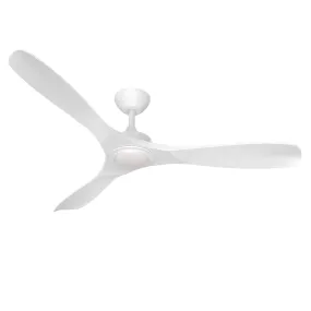Monterey 52 Inch Modern Ceiling Fan with LED Light Kit Tri-color and Remote Control Matt White