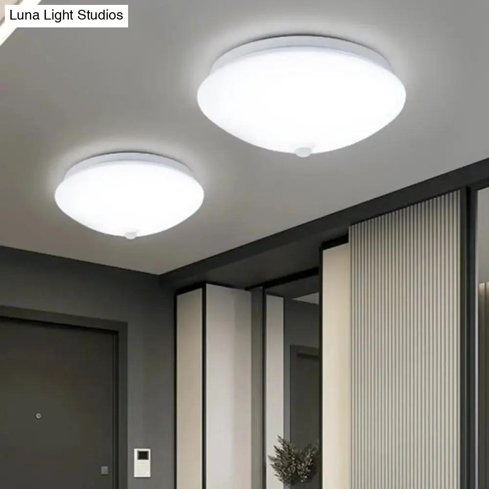 Motion-Sensing Cap Shape LED Flush Ceiling Light for Hallway