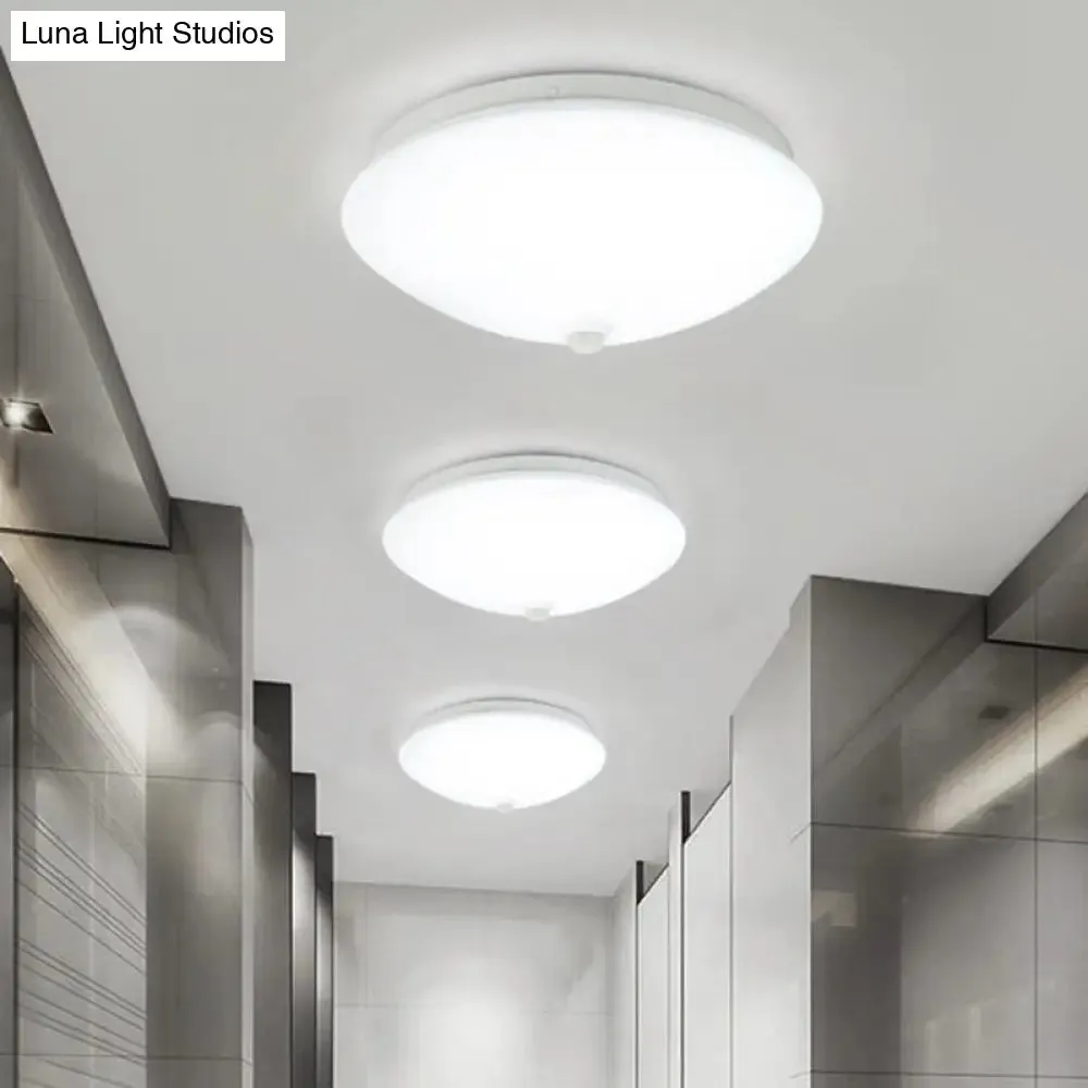 Motion-Sensing Cap Shape LED Flush Ceiling Light for Hallway
