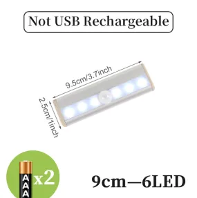 Motion Sensor Wireless LED Night Lights Bedroom Wall Decorative Lamp Staircase Closet Room Aisle Lighting