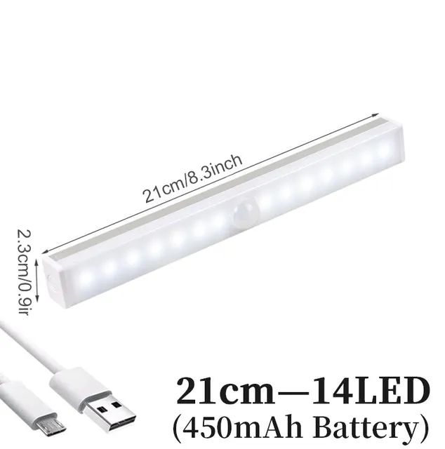 Motion Sensor Wireless LED Night Lights Bedroom Wall Decorative Lamp Staircase Closet Room Aisle Lighting