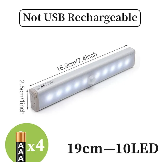Motion Sensor Wireless LED Night Lights Bedroom Wall Decorative Lamp Staircase Closet Room Aisle Lighting