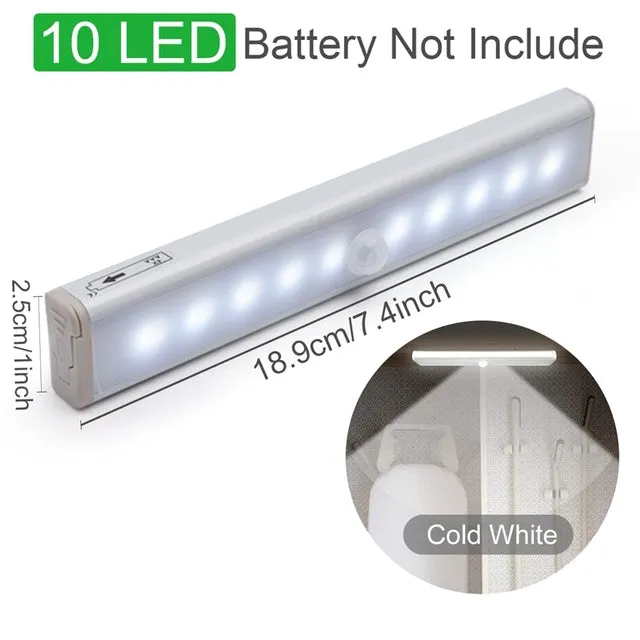 Motion Sensor Wireless LED Night Lights Wall Decorative Lamp Staircase Closet Room Aisle Lighting