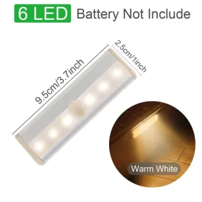 Motion Sensor Wireless LED Night Lights Wall Decorative Lamp Staircase Closet Room Aisle Lighting