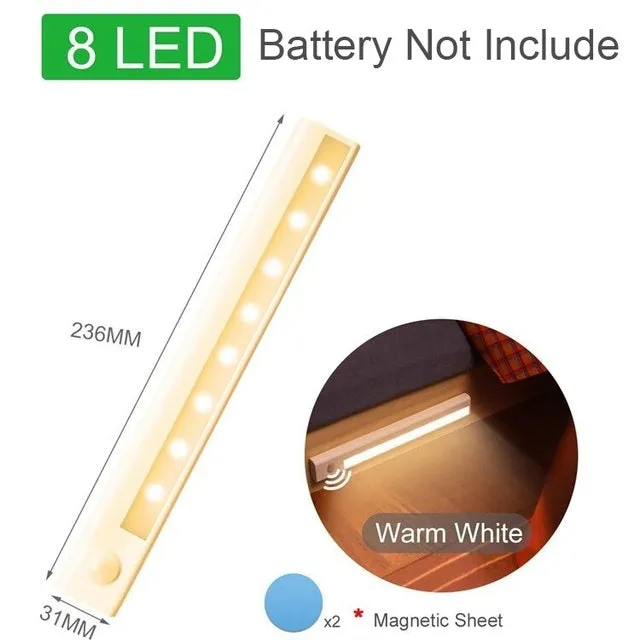 Motion Sensor Wireless LED Night Lights Wall Decorative Lamp Staircase Closet Room Aisle Lighting