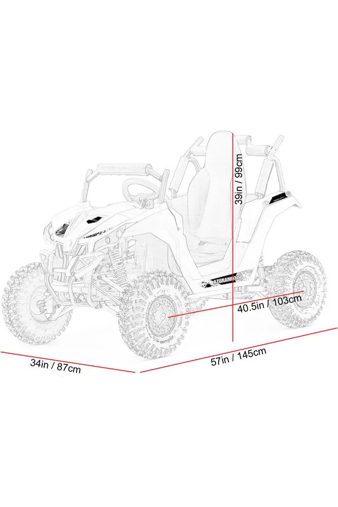 MotoTec Raider Kids UTV 48v 1200w Full Suspension Blue