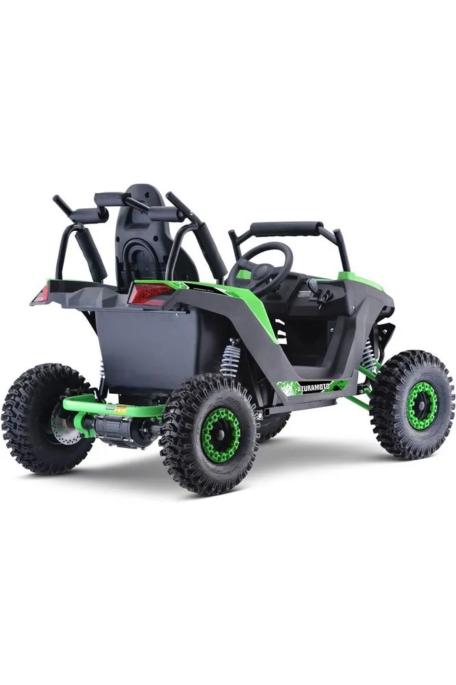 MotoTec Raider Kids UTV 48v 1200w Full Suspension Green