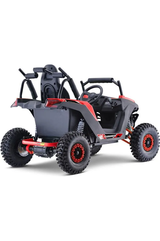 MotoTec Raider Kids UTV 48v 1200w Full Suspension Red