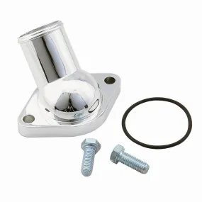 Mr. Gasket 45 Degree Water Neck - 1-1/2 in ID Hose - O-Ring - Chrome - Chevy V8