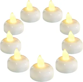 MRQUEE Chiya Water Sensor Artificial Floating Light Diya Water Activated Tea Lights, Waterproof Flameless Tea Lights, athtub Wedding Decoration Pack 12