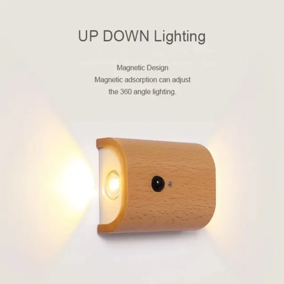 NaturaGlow Magnet Touch Sensor USB Rechargeable LED Wall Sconce