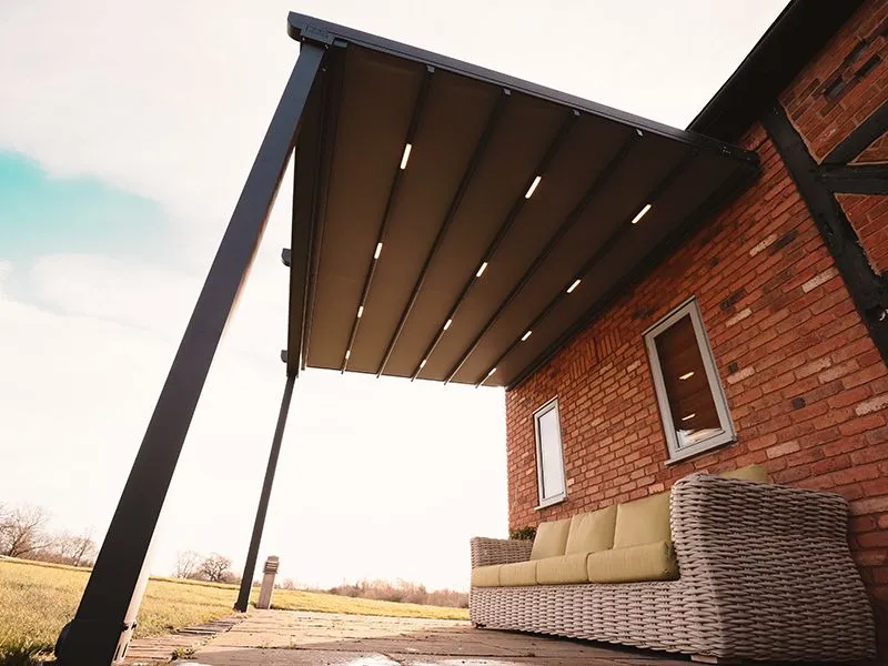 Nebula Motorised Gazebo With Retractable LED Awning