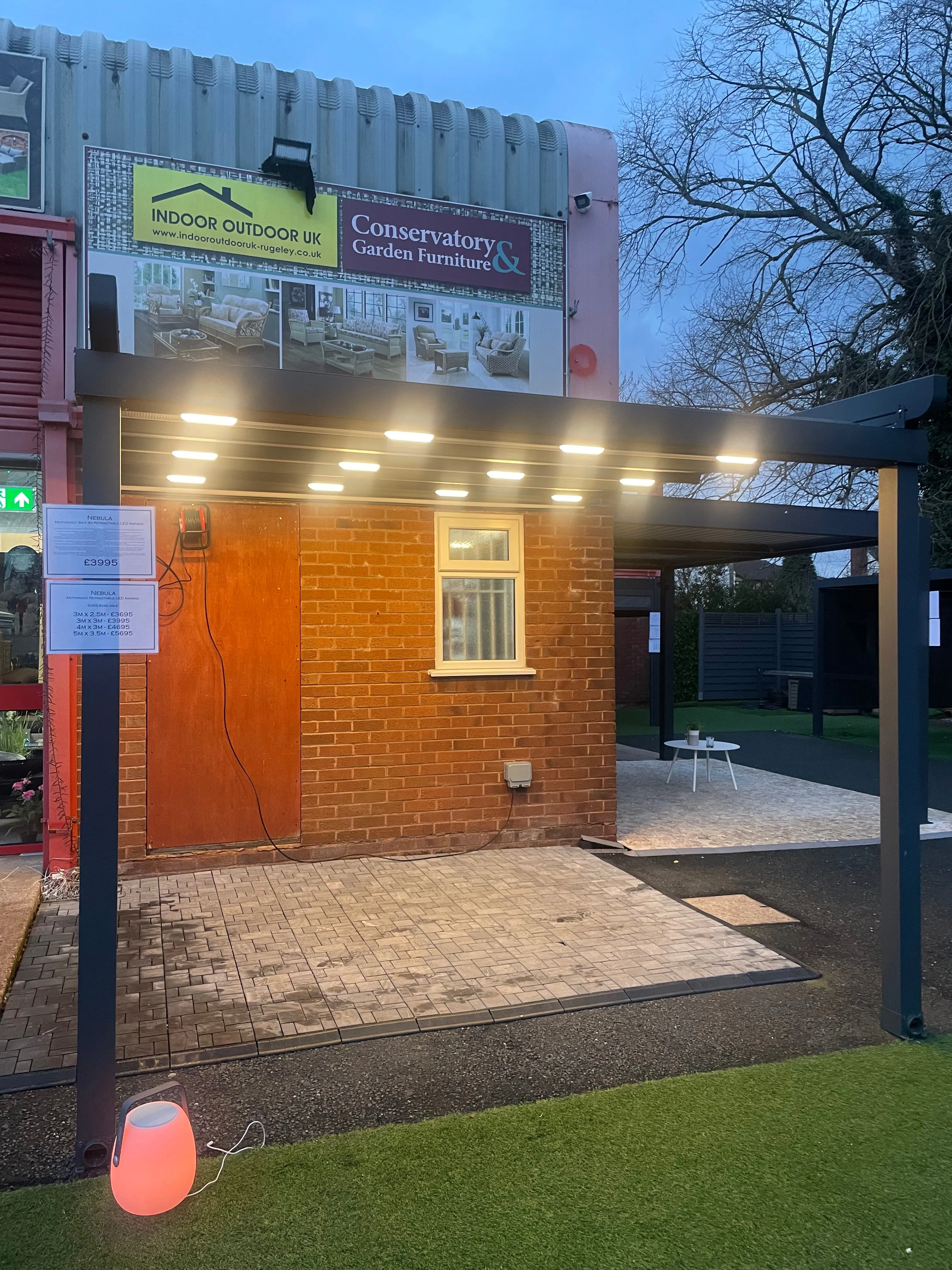 Nebula Motorised Gazebo With Retractable LED Awning