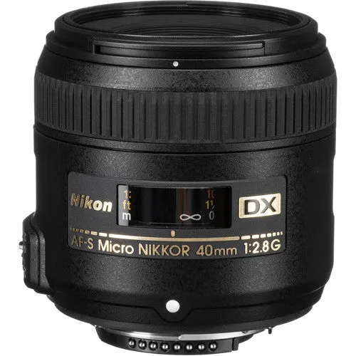 Nikon AF-S DX Micro NIKKOR 40mm f/2.8G Lens Includes Filter Kits and Tripod (Intl Model) Bundle