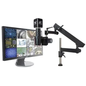 OC White TKMACZ-AF-FA-LV2 MacroZoom AF  Intelligent Auto Focus HD Video Inspection System with Articulating Arm, 22" LCD Monitor & LED Ring Light