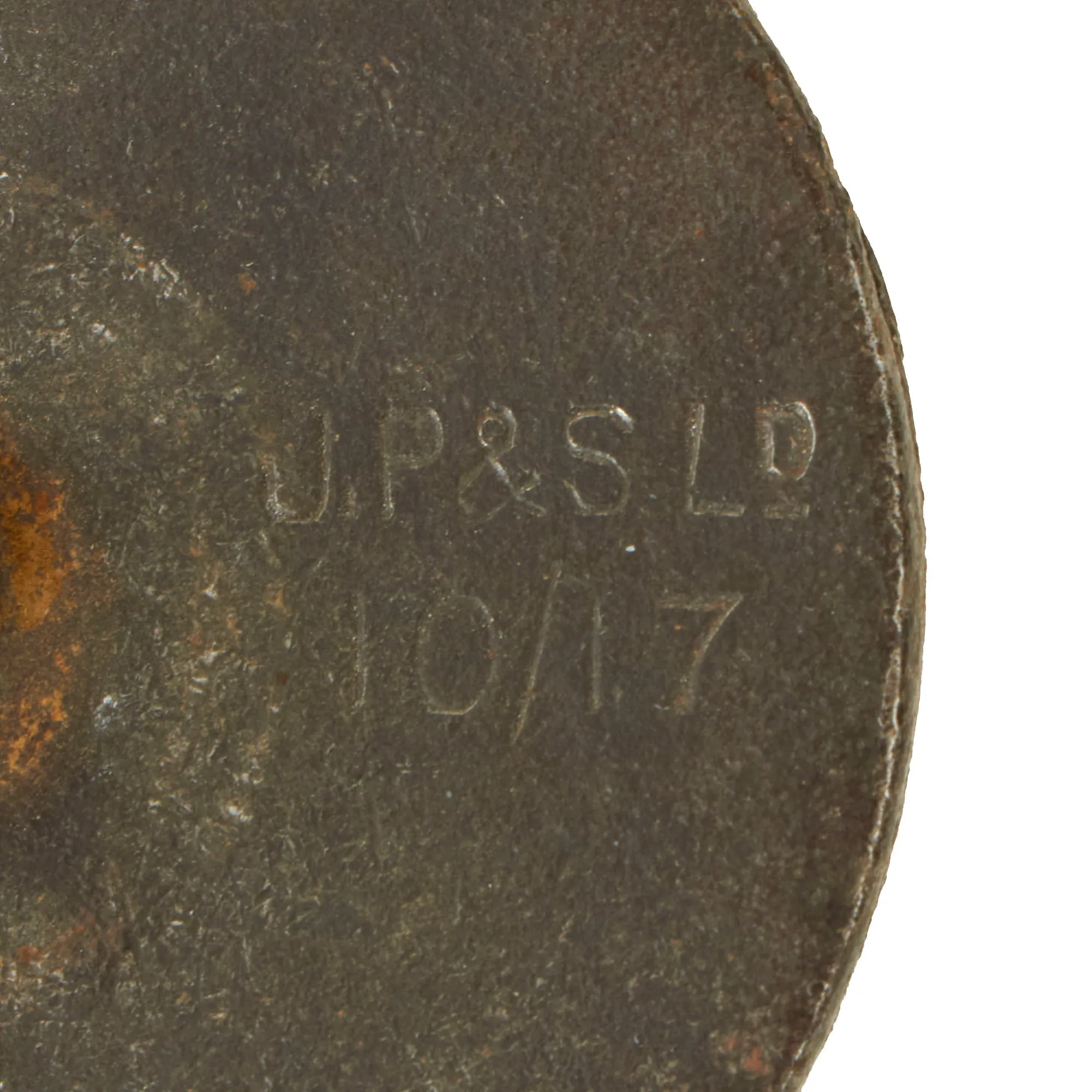 Original British WWI Inert Mills Bomb No. 23 MKII With Cup Discharger Plate - Both Dated 1917