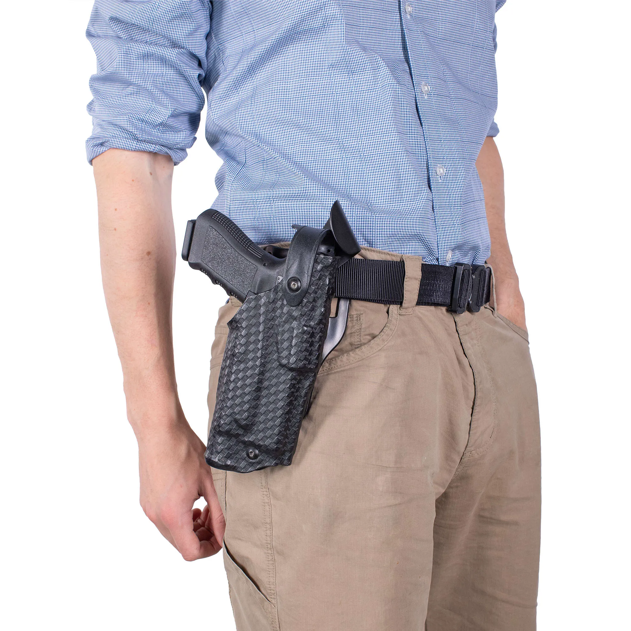 Police Trade-In Safariland ALS/SLS Mid-Ride Duty Holster