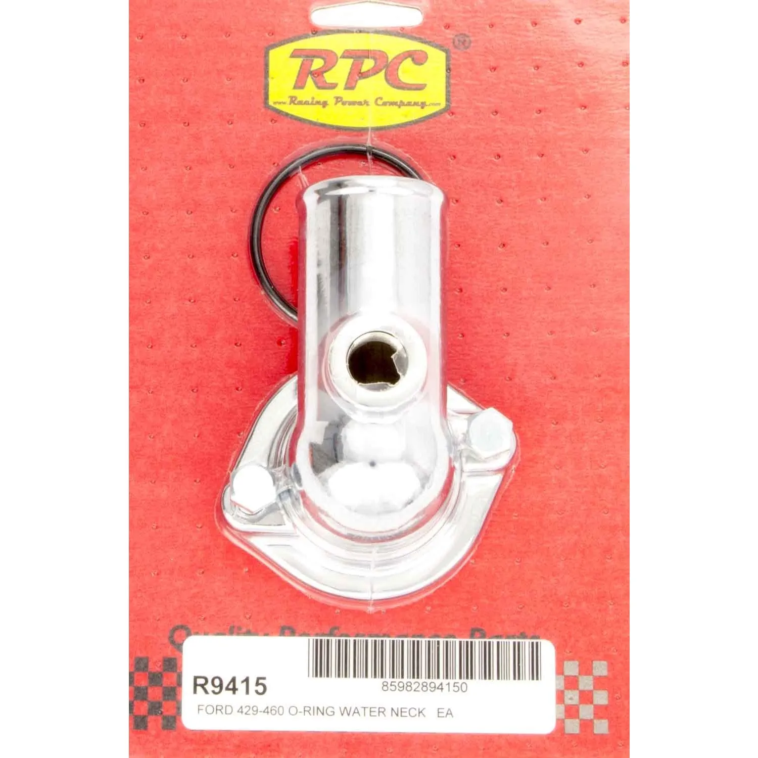 Racing Power 15 Degree Water Neck 1-1/2" ID Hose O-Ring Steel - Chrome