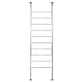Radiant 600 x 2700mm Round Bar Floor to Ceiling Heated Towel Ladder