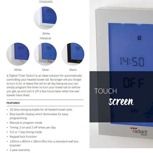 Radiant Premium Digital Timer Switch Vertical With Wifi