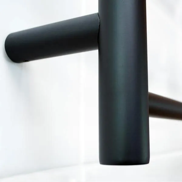 Radiant Round 8 Bar Heated Rail 750mmx750mm Matte Black