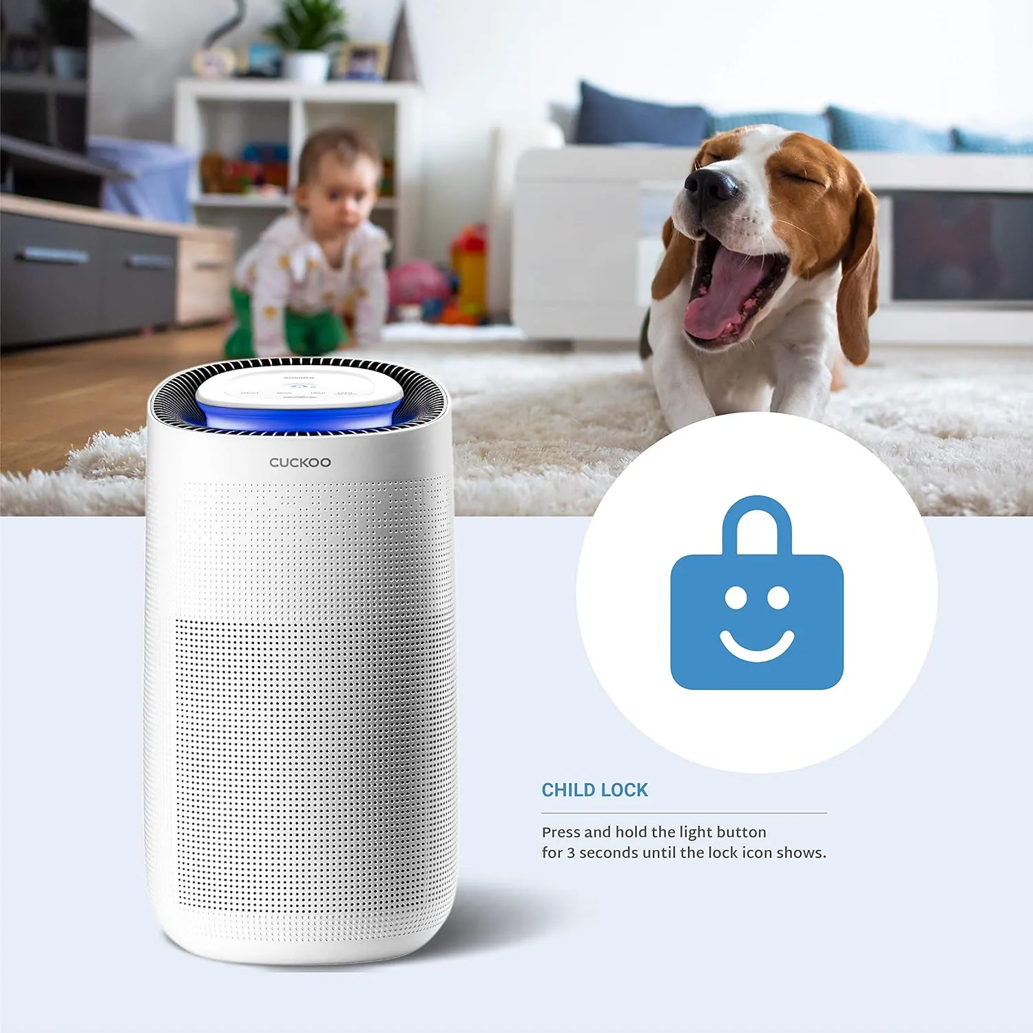 Refurbished B grade H13 True HEPA Air Purifier with UV Light (CAC-J1510FW)