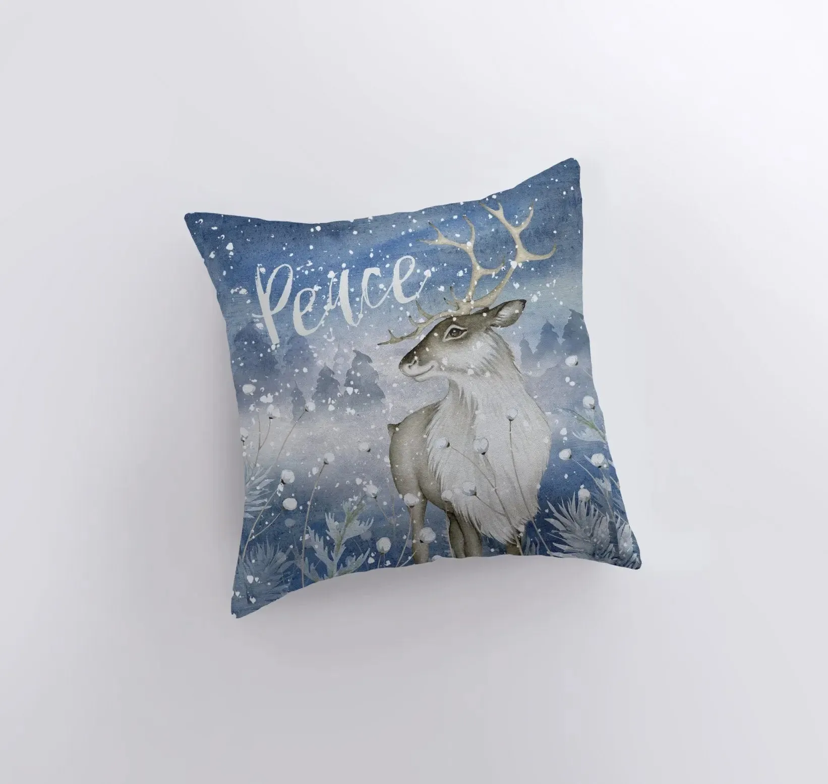 Reindeer Peace | Throw Pillows | Christmas Pillow | Thank you Gift | Christmas Gift | Gift for Her | Gift for Mom | Home Decor | Let it Snow