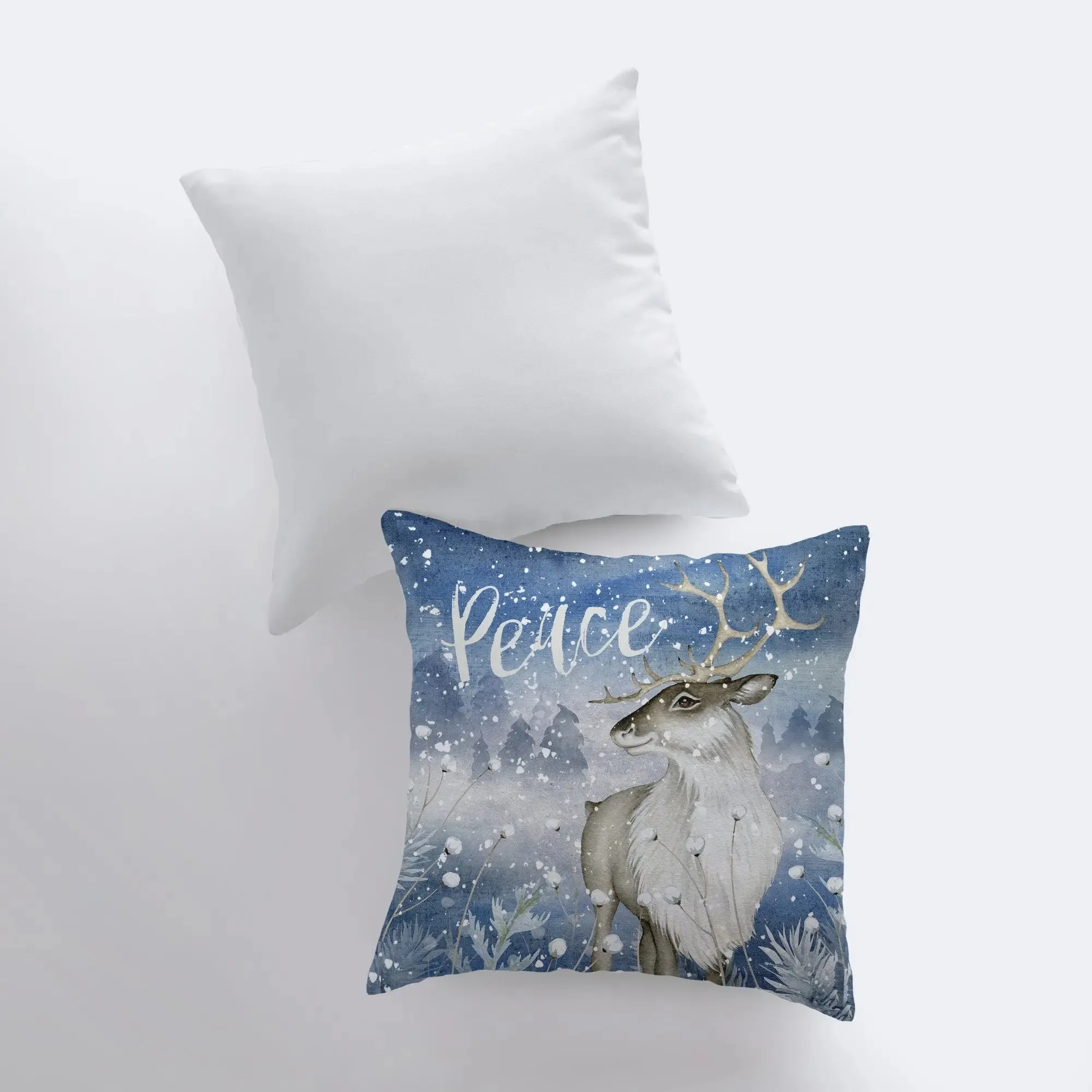Reindeer Peace | Throw Pillows | Christmas Pillow | Thank you Gift | Christmas Gift | Gift for Her | Gift for Mom | Home Decor | Let it Snow