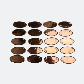 Rose Gold Name Badge Holders - Oval - Pack of 20