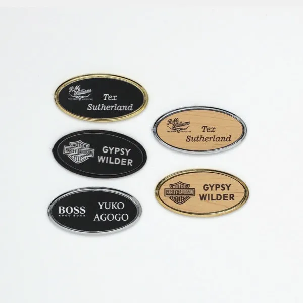 Rose Gold Name Badge Holders - Oval - Pack of 20