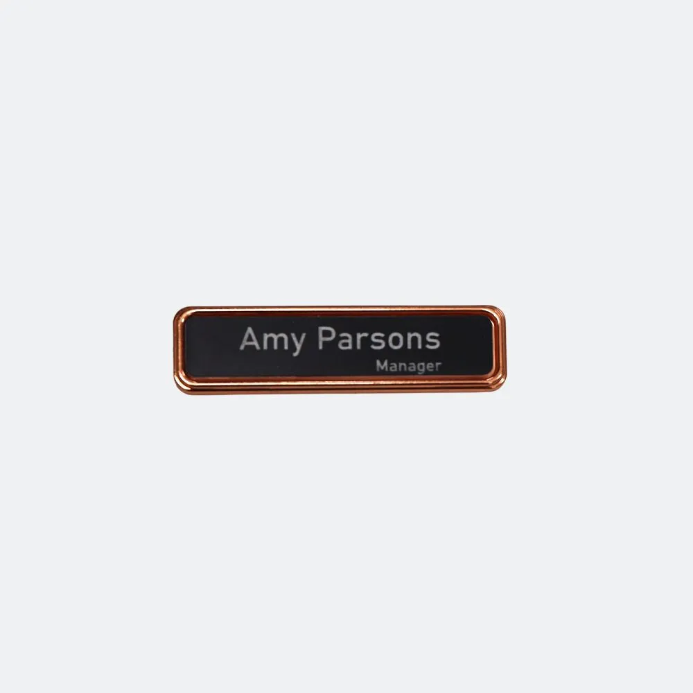 Rose Gold Name Badge Holders - Small Size - Pack of 20