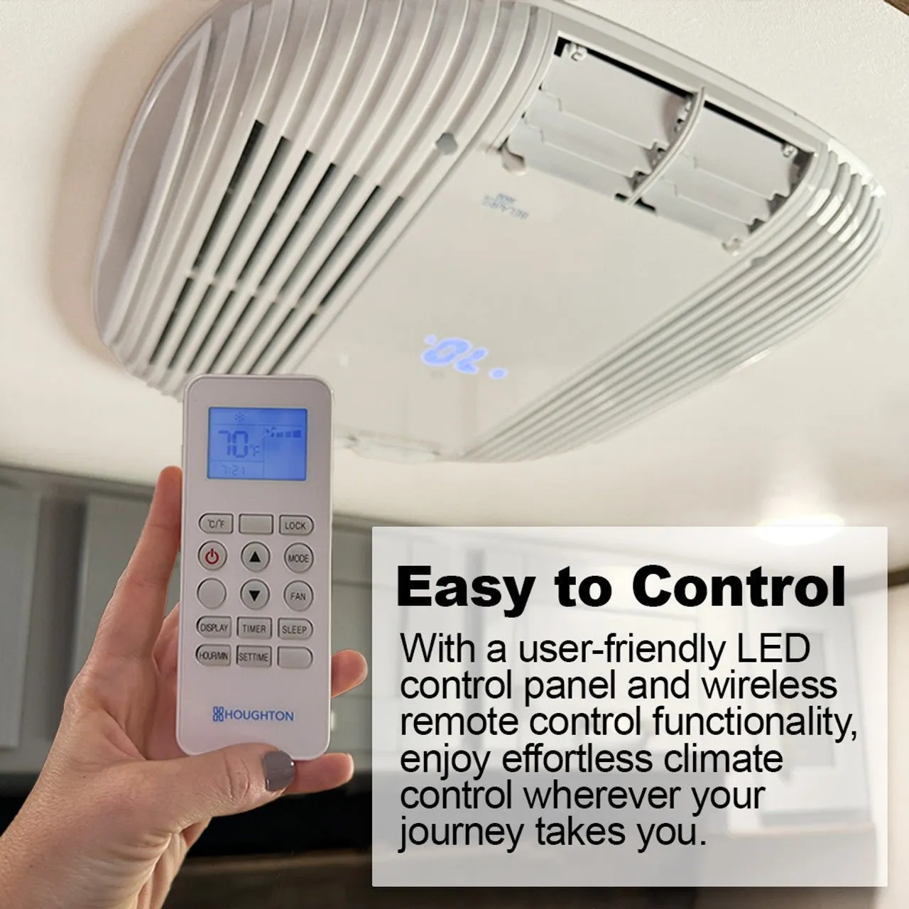 RV Air Conditioner 15K Quiet AC Unit with Heat Pump, Remote Control [RecPro]