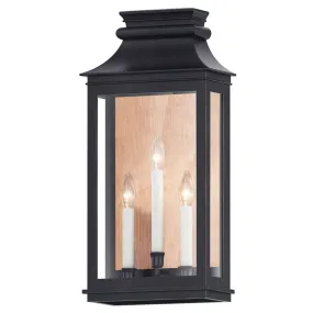 Savannah VX 15 in. 3 lights Outdoor Wall Sconce Antique Copper & Black Finish