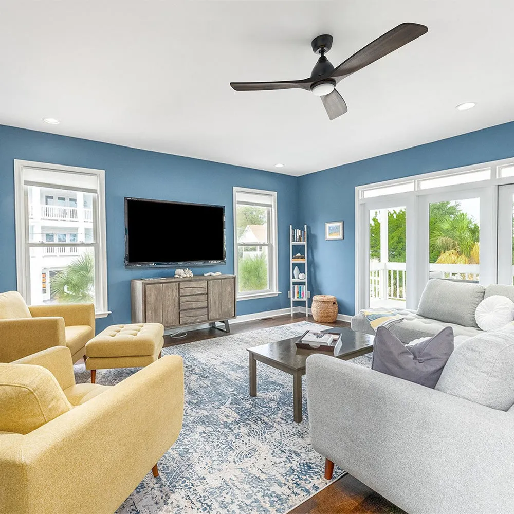 Sawyer Smart Ceiling Fan with LED Light and Remote Outdoor/Indoor 48"