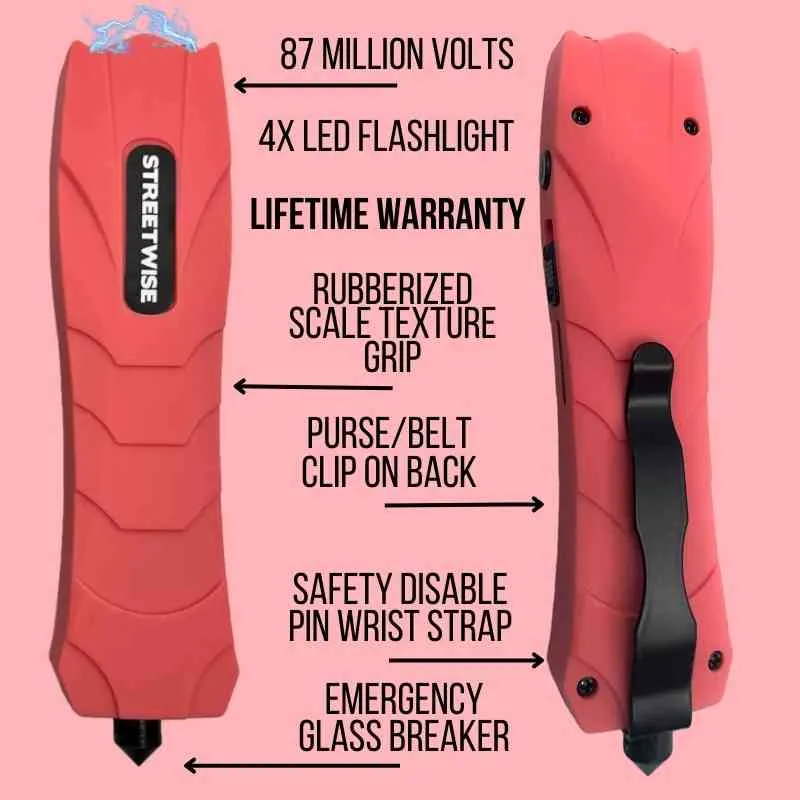 Serpent 83,000,000 Stun Gun Emergency Glass Break Tool & Flashlight Combo